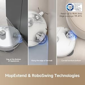 DREAME L40 Ultra Robot Vacuum with Removable & Liftable Mop, Extendable & Liftable SideBrush, 11,000Pa Suction, 149℉ Mop & Washboard Self Cleaning, Auto-Empty, Auto Refill, Voice Control DREAME L40 Ultra Robot Vacuum with Removable Liftable Mop Extendable Liftable SideBrush 11000Pa Suction 149 Mop Washboard Self Cleaning Auto Empty Auto Refill Voice Control