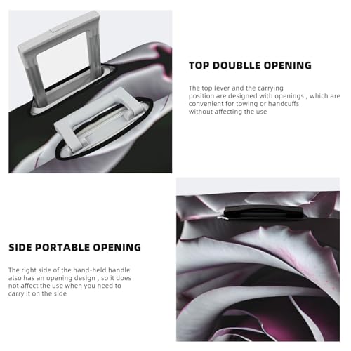 Gothic Rose Flower Print Luggage Suitcase Cover Protector Luggage Washable Covers With Concealed Zipper4