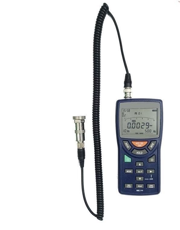 Medidor de vibración digital portátil, probador de aceleración/velocidad/desplazamiento 3 en 1, 0,02-200 m/s² for maquinaria industrial