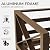 Aluminum Patio Furniture Set with Oversized Fire Pit Table, 7-Piece All-Weather Outdoor Conversation Set with Swivel Rocking Chairs, Oversized Modern Sofa for Backyard, Deck, Balcony-Brown