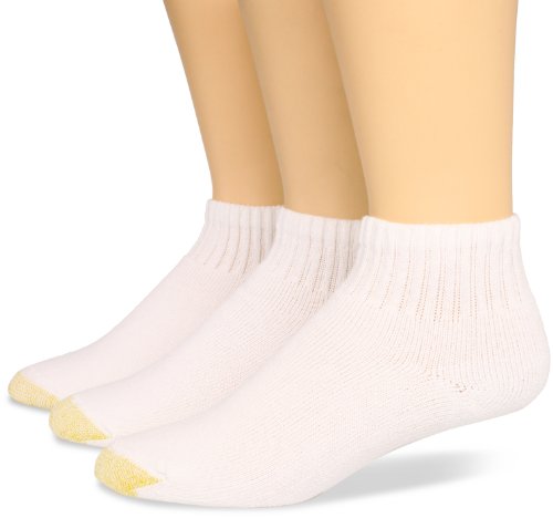 Gold Toe Women's 3-Pack Ultratec Qurarter Socks, White, Shoe Size: 6-9