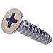 #8 x 3/4" Flat Head Sheet Metal Screws, Phillips Drive, Stainless Steel 18-8, Full Thread, Bright Finish, Self-tapping, Quantity 100