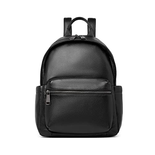 DORIS&JACKY Leather Backpack Purse for Women Fashion Casual Travel Work Daypack Shoulder Bags (Black.3)