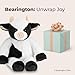 Bearington Cowlin The Cow Plush Toy: 15” Tall Friendly Stuffed Farm Animal, Black and White with Velour Faux-Fur and Soft Horns; Surface Washable - for Boys, Girls, Animal Lovers of All Ages