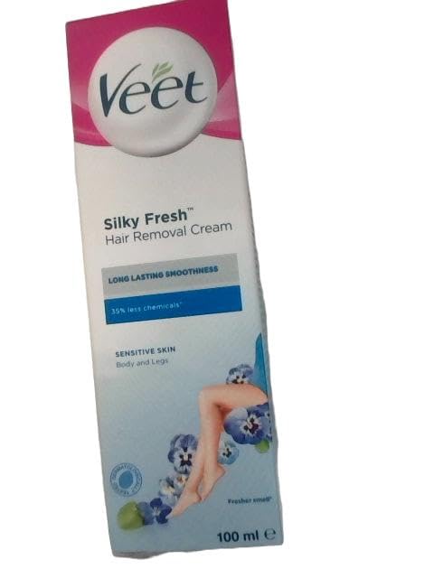 Veet Pure Inspirations Hair Removal Cream for Sensitive Skin, for Legs and Body, 100ml