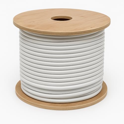 Cable coaxial antena TV SAT 15 m – Cable 17 VAtC Clase A PVC blanco – Acero cobrizo CCS/AL – CPR Eca – para DVB-S2, DVB-T/T2, DVB-C y Radio – Bobina – LEMAG SRL