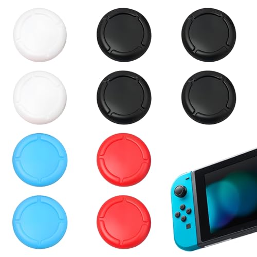 Ersatzkappe für Controller Switch Joystick Kappen, 5 Paar Silikon Switch Joystick Caps, Anti-Rutsch Thumb Grips Ersatz kompatibel mit Nintendo Switch/Lite/OLED, Schutz, Komfort