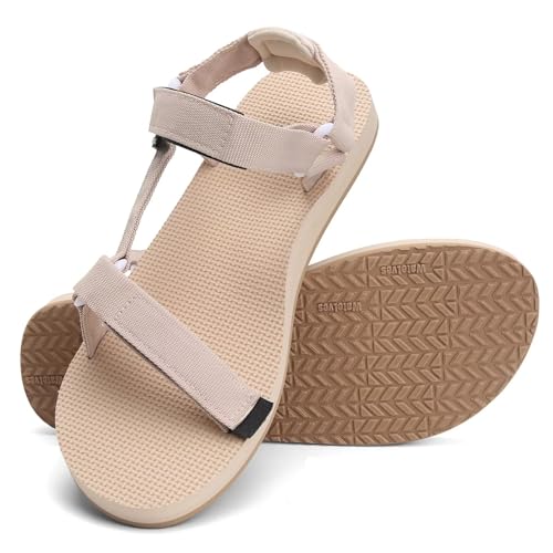 Image of WateLves Womens-Sport-Sandals Outdoor Hiking Sandals with-Arch-Support Comfortable Webbing-Water-Athletic Beach-Sandals for Travel-Walking-Trekking-Camping