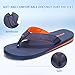 STQ KIDS Flip Flops for Boys Girls Kids Beach Sandals with Arch Support Non-Slip Fashion Summer Pool Sandal Outdoor Intdoor Swim Bath Shower Shoes Navy Size 1 Little Kid