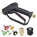 DriSubt Pistola de Lavado de Alta Presión, Pistola de Lavado de Automóvil de 4000 PSI con Boquillas de Conexión Rápida de 5 Colores para Lavadoras de Presión de Automóvil Conector de Manguera M22