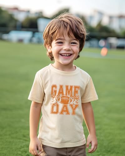 Toddler Football Shirt Boys Girls Game Day T-Shirt Kids Baseball Tee Cute Cotton Clothes Short Sleeve Tops 2T-8 Years2