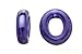 6pcs Marbelous Blue Porcelain Slider Beads for Licorice Leather - O Style Glaze finish 18x21mm