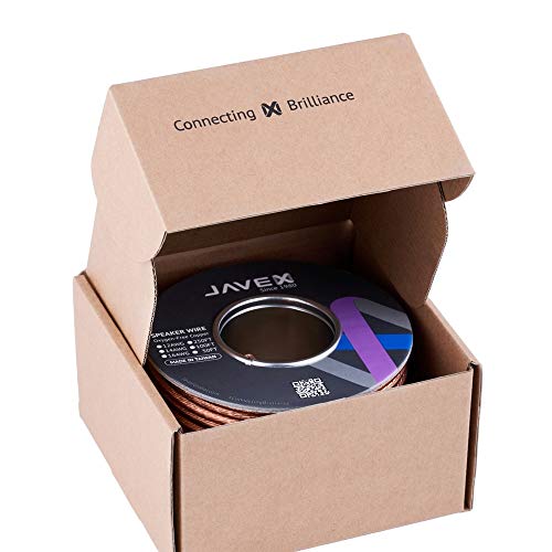 image for 12-Gauge AWG JAVEX Speaker Wire OFC Oxygen-Free Copper 99.9% Cable for