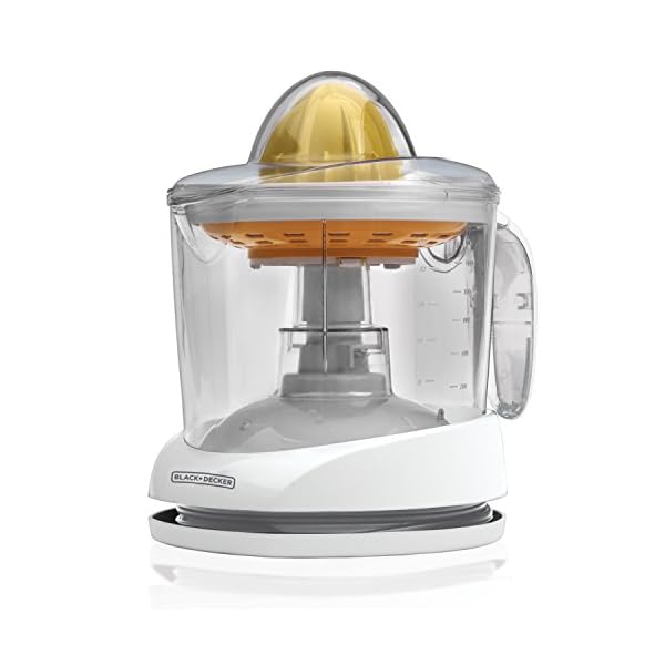 BLACK+DECKER 32oz Citrus Juicer, Adjustable Pulp Control with Pulp Basket, White, CJ625 BLACK+DECKER 32oz Citrus Juicer, Adjustable Pulp Control with Pulp Basket, White, CJ625