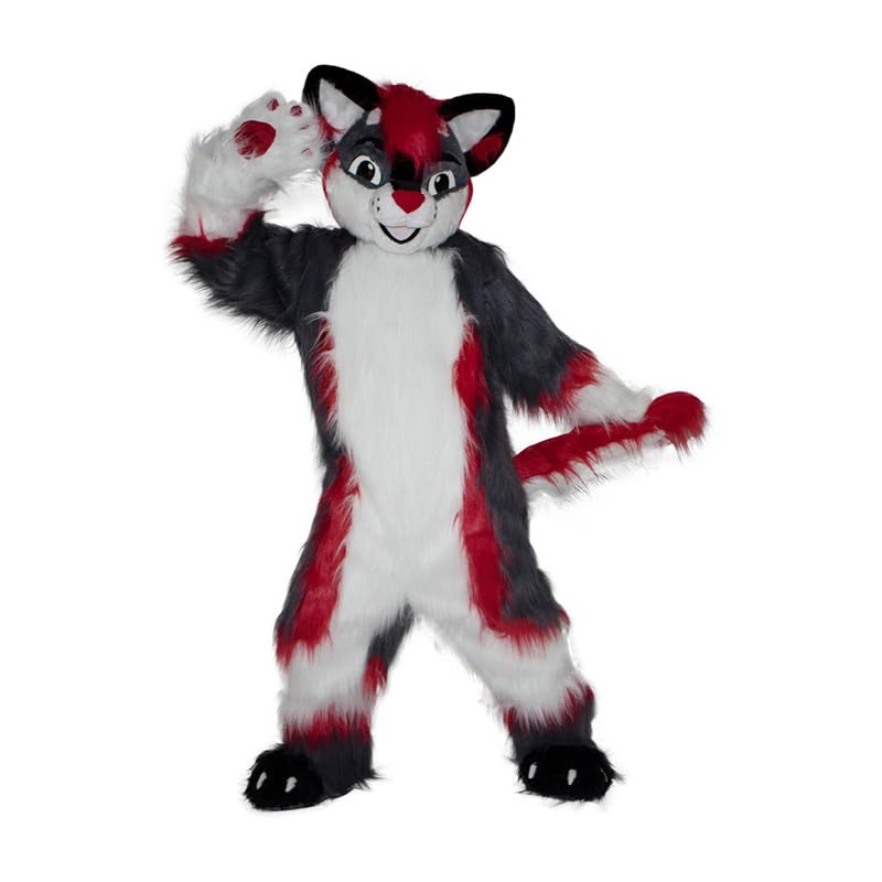 Grey Red Fox Wolf Husky Dog Mascot Costume Cartoon For Adult Party Cosplay