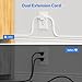 NTONPOWER Double Extension Cord 12 FT, Twin Extension Cord Splitter, 6 Feet Power Cord on Each Side, 1 USB C & 2 USB A & 3 Non Blocking Outlets, Split Power Strip with Flat Plug for Home Dorm Room