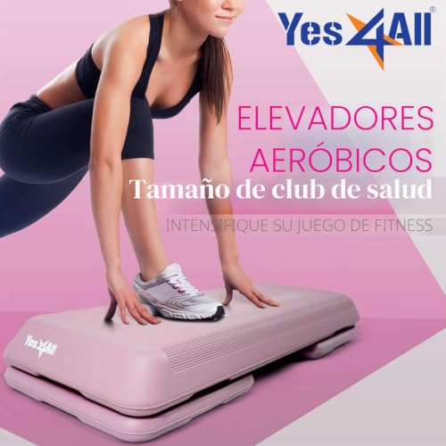 Plataforma de ejercicio de 18 pulgadas con elevadores ajustables de altura 4