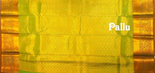 Image of VFCollections Women's Kanchipuram Silk Pure Pattu Sarees With Blouse