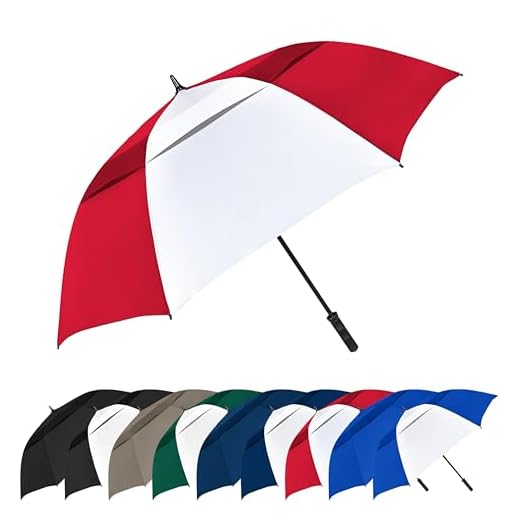 STROMBERGBRAND UMBRELLAS The Vented Tornado 64" Windproof Waterproof PGA Professional Quality Ultimate Portable Golfers Auto Open Golf Umbrella for Men and Women, Navy Blue/White, One Size