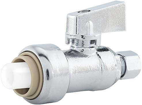 1/2" x 3/8" OD COMP PlumBite® Push On Supply Stop, Straight, Bagged