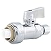Jones Stephens C77476LF 1/2" x 1/4" OD COMP (Bagged) PlumBite Push On Supply Stop, Straight, Lead Free, Rough Brass