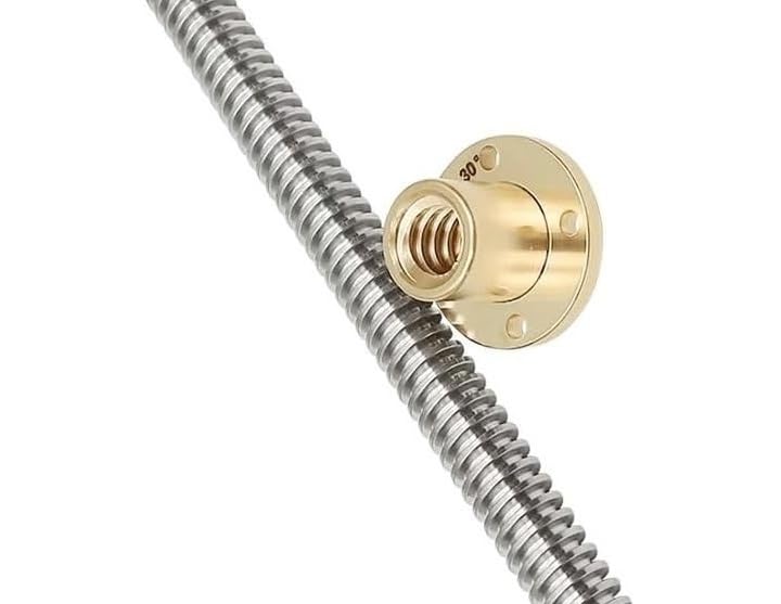 Tornillo 304 SUS T12 de 2 mm de paso for tuerca de husillo trapezoidal de impresora