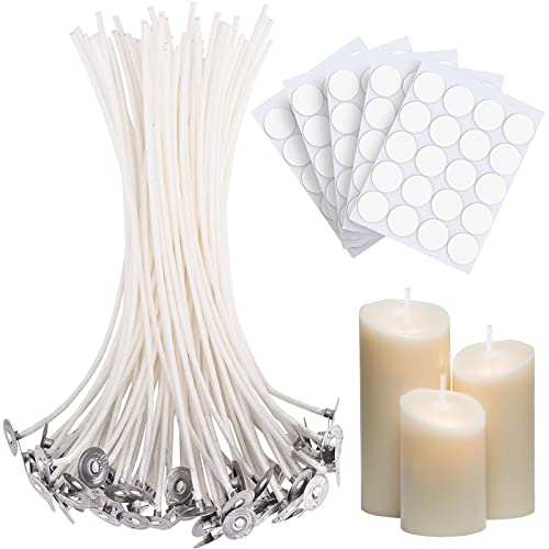 Mecha de Vela de Algodón，15cm Algodón Orgánico Natural Mechas para Velas，para Fabricación de...