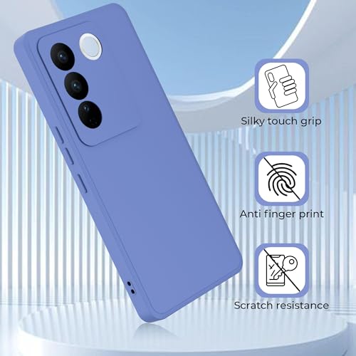 Image of A rtistque Back Cover Case for Vivo V27 5G / Vivo V27 Pro 5G with Camera Protection | Shockproof TPU | Stylish Protective Design | Slim Fit | Ultra Matte | Vivo V27 5G / V27 Pro 5G Back Cover - Blue