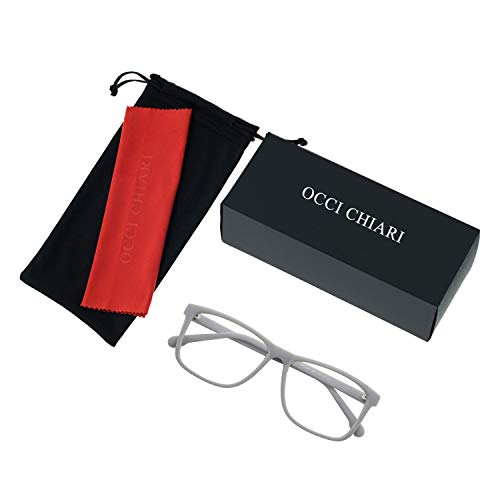 Image of OCCI CHIARI Men Computer Glasses Eyewear Hinge Oversized Eyeglasses Blue light filter (D-Blue)