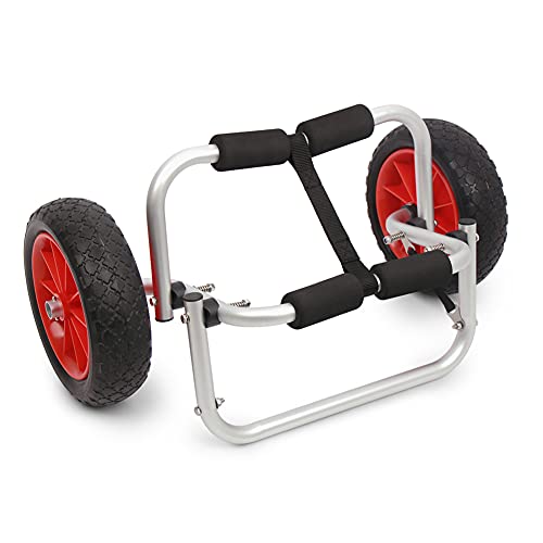 LANGWEI Kayak Canoe Boat Carrier, Lightweight Kayak Canoe Carts Trolley Canoeing Trailer for Inflation Float Mat Kayaks, Canoes, Paddleboards, Float Mats, and Jon Boats