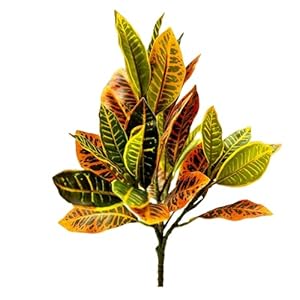 Dekorly Artificial Silk Palm Monstera Leaves Plant For Decorations Beach Wedding Table Decoration|Desk Home Office Indoor Outdoor Decor (Design-G), Multicolor