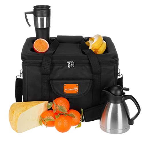 ALUBOX Picknick Kühltasche XL Black Edition 40 Liter Isoliertasche Picknicktasche Polyester schwarz 4