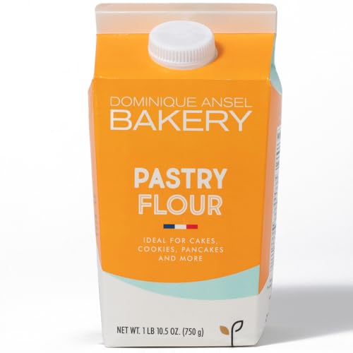 Image of Fine French Pastry Flour, by Dominique Ansel & Grands Moulins De Paris,T55 Soft White Wheat Flour From France, Ideal for Baking Pancakes, Sponge Cakes and Light and Airy Pastries, 1.65lb Carton