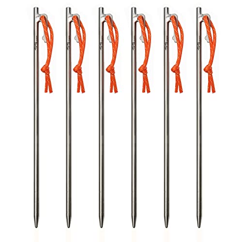TiTo Titanium Tent Pegs Stakes Lightweight Snowfield Grassland Heavy Duty Tent Nails for Outdoor