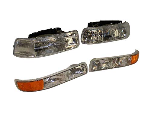 Bundle For 99-02 SILVERADO / 00-06 SUBURBAN TAHOE SIDE MARKER LIGHT HEADLIGHT 4PCS GM2503187 GM2502187 GM2521173 GM2520173