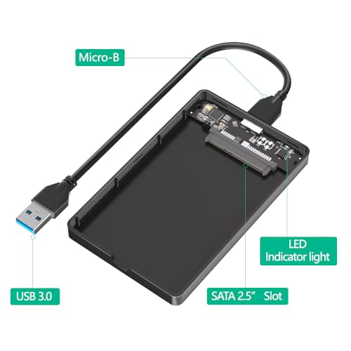 Caja externa USB 3.0 para disco duro SATA 2.5'' miniatura 2