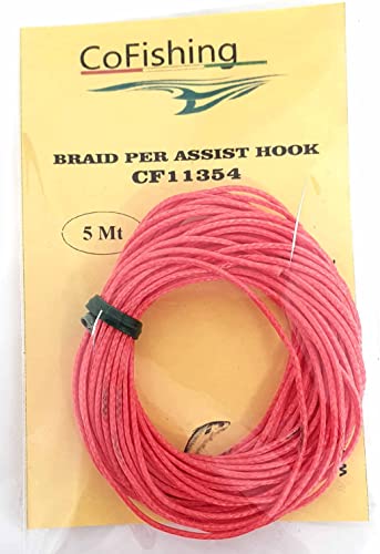 Trecciato braid per assist hook filo montaggio ami spinning shore CF11354 (Orange - 190 lb)