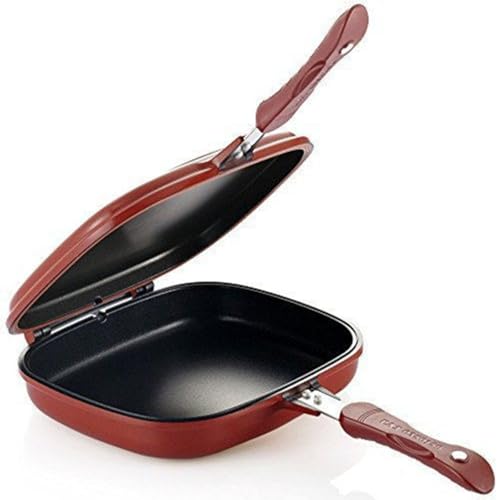 アルミ製両面焼きグリルパン日本製 パール金属 鉄製 蓋付 グリルプレート 21×14cm 魚焼きグリル オーブン