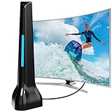 【Starke magnetische Basis】Diese digitale TV-Antenne hat eine sehr starke magnetische Basis für eine einfache Installation. Sie können Ihre TV-Antenne auf den meisten Metalloberflächen installieren, z.B. durch Anbringen an der Halterung, die Ihren Fernseher auf der Rückseite Ihres Fernsehers oder in der Nähe des Fensters hält, oder einfach auf den Fernsehschrank legen. Sie kann fast überall in Ihrem Zuhause platziert werden und innerhalb weniger Minuten können Sie Ihre Fernsehsignale empfangen.
