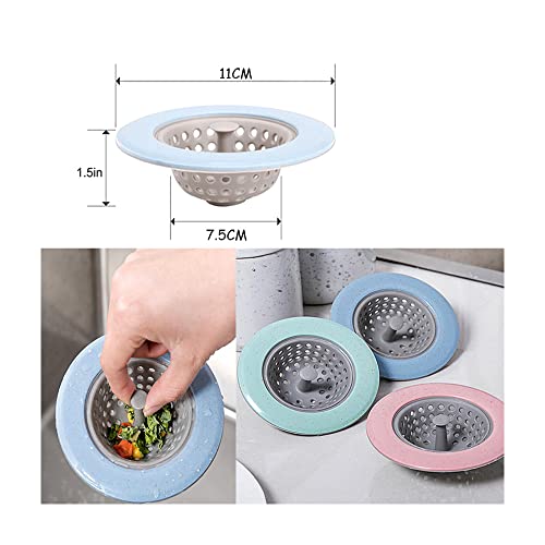 Colador para fregadero y bañera de silicona beige miniatura 2