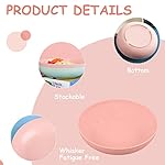 6-Pieces Whisker Fatigue Cat Bowl - 5.5 Inch Shallow Cat Food Dish Wide Cats Wet Feeding Bowls, PET Plate for Kittens and Short Legged Cats, Wheat Straw - Image 5