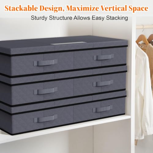 Under Bed Storage Containers with Lids, 2 Pack Foldable Grey $17.24 AC + 43% Off Code 2EG5RP78 - image 6