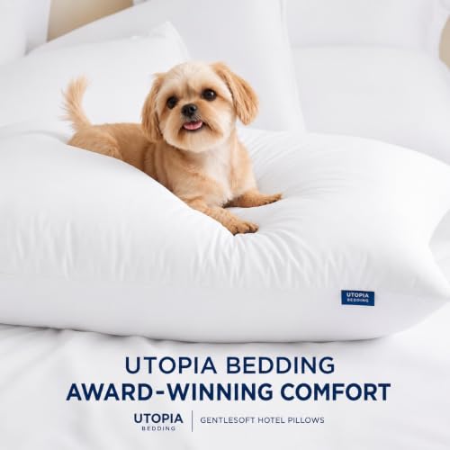 Image of Utopia Bedding Pack of 1 Extra Soft Microfiber Filled Plush Pillow Down Alternative Hypoallergenic Best Pillows for Sleeping Hotel Style, 40 x 60 cm (Pack of 1)