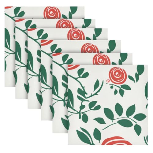 Servilletas de Tela Vintage con Diseño Floral 6 Unidades miniatura 2