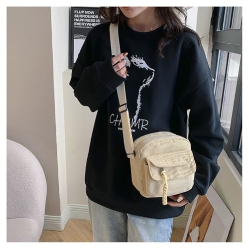 Image of Women's Crossbody Bag Cute Corduroy Shoulder Bag Fashion Aesthetic Small Wallet Bag Adjustable Strap