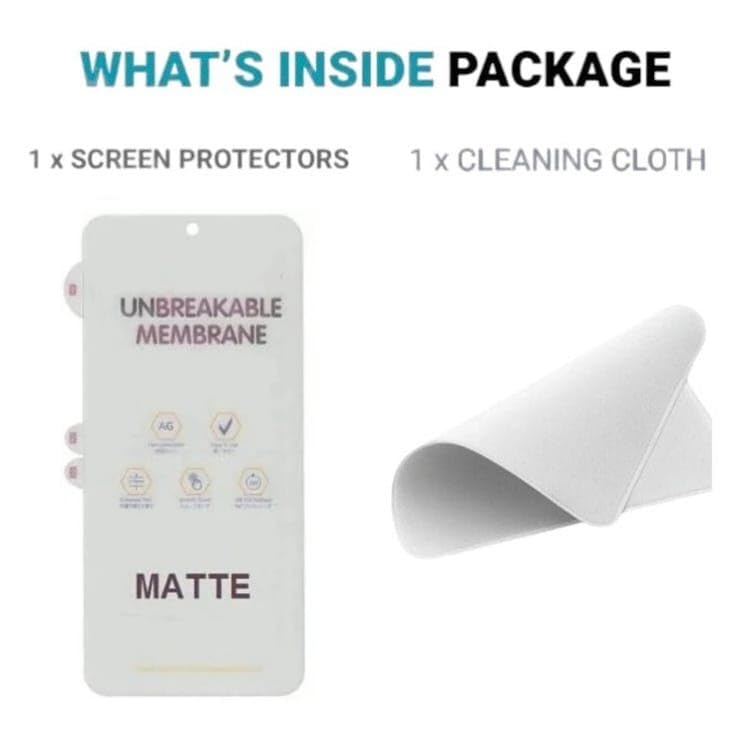 Image of Anti Glare Matte TPU hydrogel Edge to Edge Unbreakable Membrane Screen Protector Guard Compatible For iQOO 12, 13 and Z7 Pro (6.7 Inch) Easy Installation | Support Fingerprint | Edge to Edge