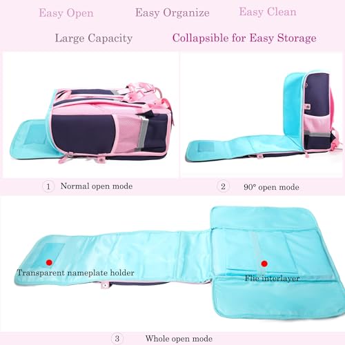 AO ALI VICTORY Girls 2 in 1 Backpack with Pencil Box Preschool Elementary Students4