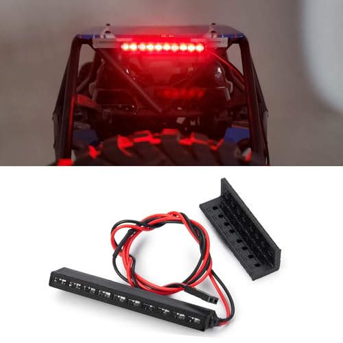 WEFEINO RC LED Lights 32mm 65mm RC Brake Light Stop Lamp for 1/10 RC Crawler Axial SCX10 90046 Wraith RR10 TRX4 D90 (65mm-Red)