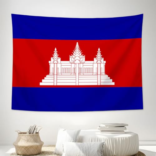 Drapeau Cambodge tenture murale pour chambre ado et déco salon moderne - 6