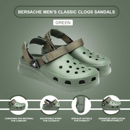 Image of BERSACHE Extra Soft Classic Casual with Regular wear with Ultra Soft & Flexibility Technology WEDGES SANDAL for Men's /Boy